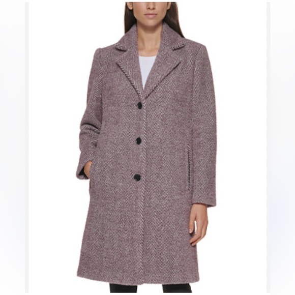 DKNY Women's Herringbone Soft-Touch Walker Coat, Created for Macy’s, Size XXL - Picture 16 of 16